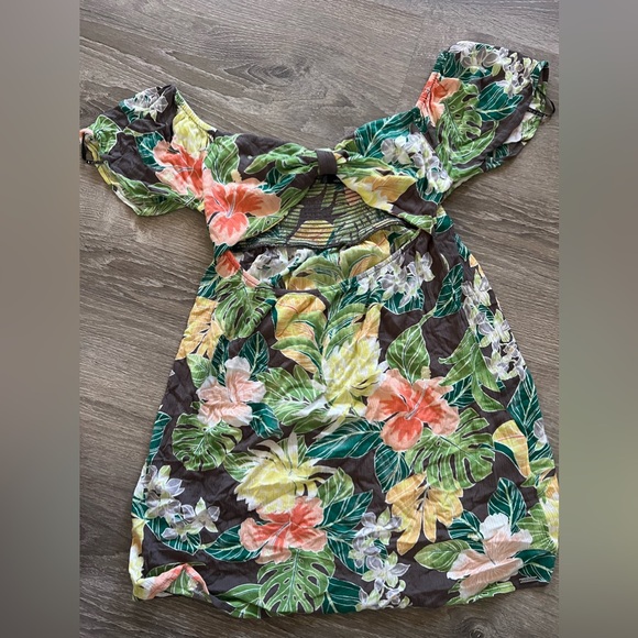 Volcom floral EXCAPISM DRESS - SLATE GREY size M - Picture 2 of 7